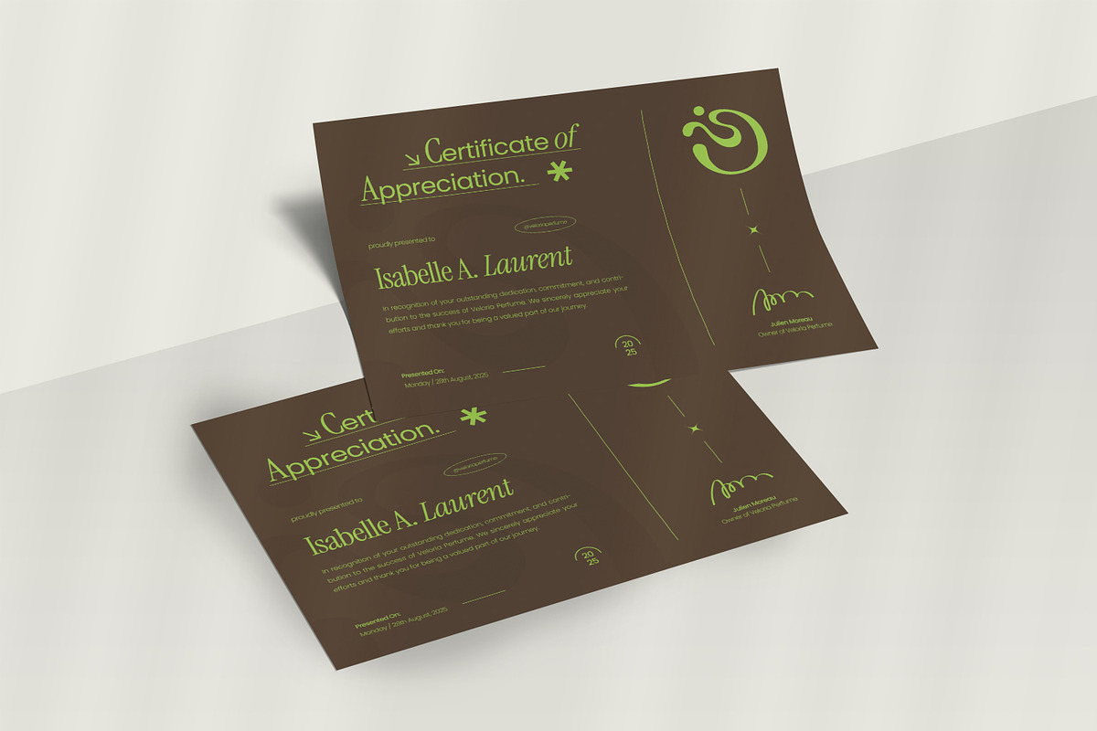 Veloria Journey Partner - Certificat, a Print Template by VUNIRA (Photo 2 of 3)
