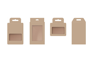 Craft hanging box. Realistic craft, a Finance Illustration by Stock-Smart-Start