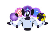 Artificial intelligent concept set, a Technology Illustration by PaperTrident (Thumbnail 3 of 9)