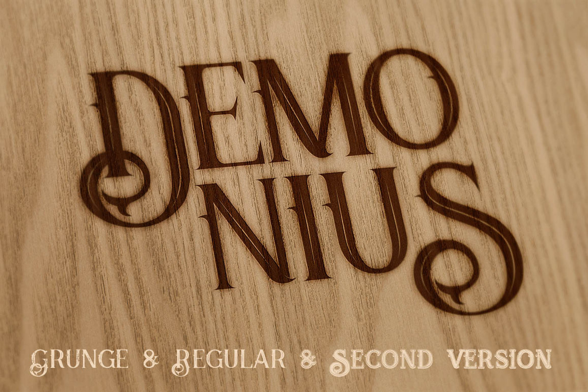 Demonius - 4 Vintage Fonts, a Font by JumboDesign (Photo 4 of 5)