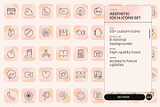 Aesthetic IOS 14 icons set, an Icon by Creatoom (Thumbnail 2 of 13)