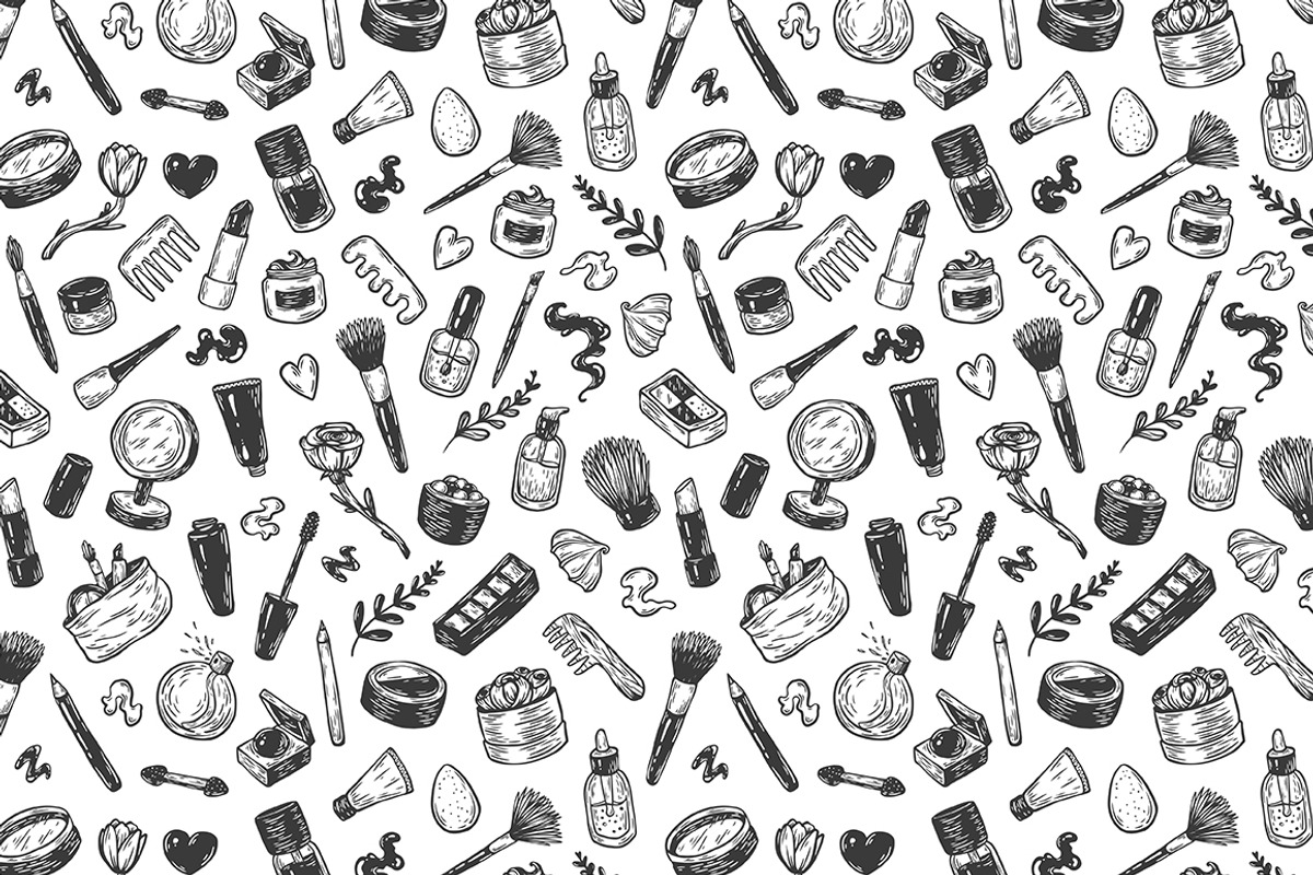 Cosmetics and makeup. Illustrations., an Illustration by Olga Olmix (Photo 4 of 7)