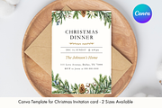 Canva Christmas Invitation Template, an Invitation Template by Markdisha Designs (Thumbnail 1 of 4)