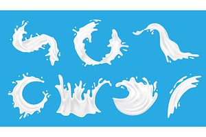 Milk Splash 3D Illustration, a Food Illustration by alexdndz