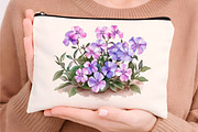 watercolor phlox cluster flowers, an Illustration by GatewayDesign (Thumbnail 7 of 9)
