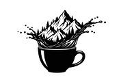 Mountain Coffee Cup Bundle, an Object Illustration by yasushie (Thumbnail 30 of 31)