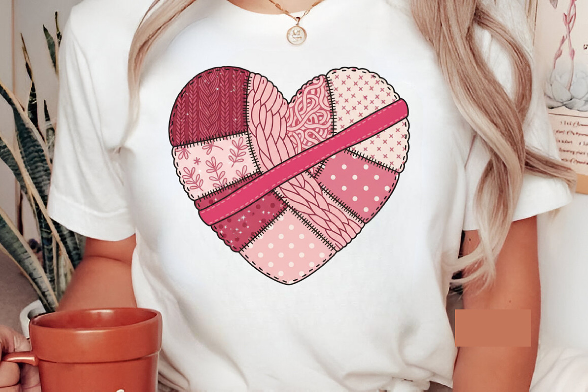 Trendy Valentine Heart Patchwork Png, an Illustration by Designking (Photo 5 of 6)