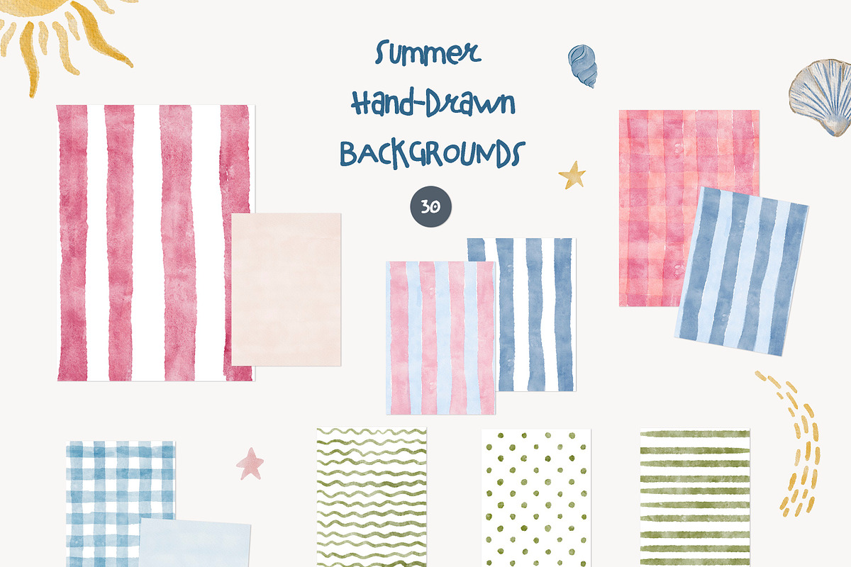 Summer Whimsy Watercolor, an Object Graphic by Les Frolova (Photo 8 of 13)
