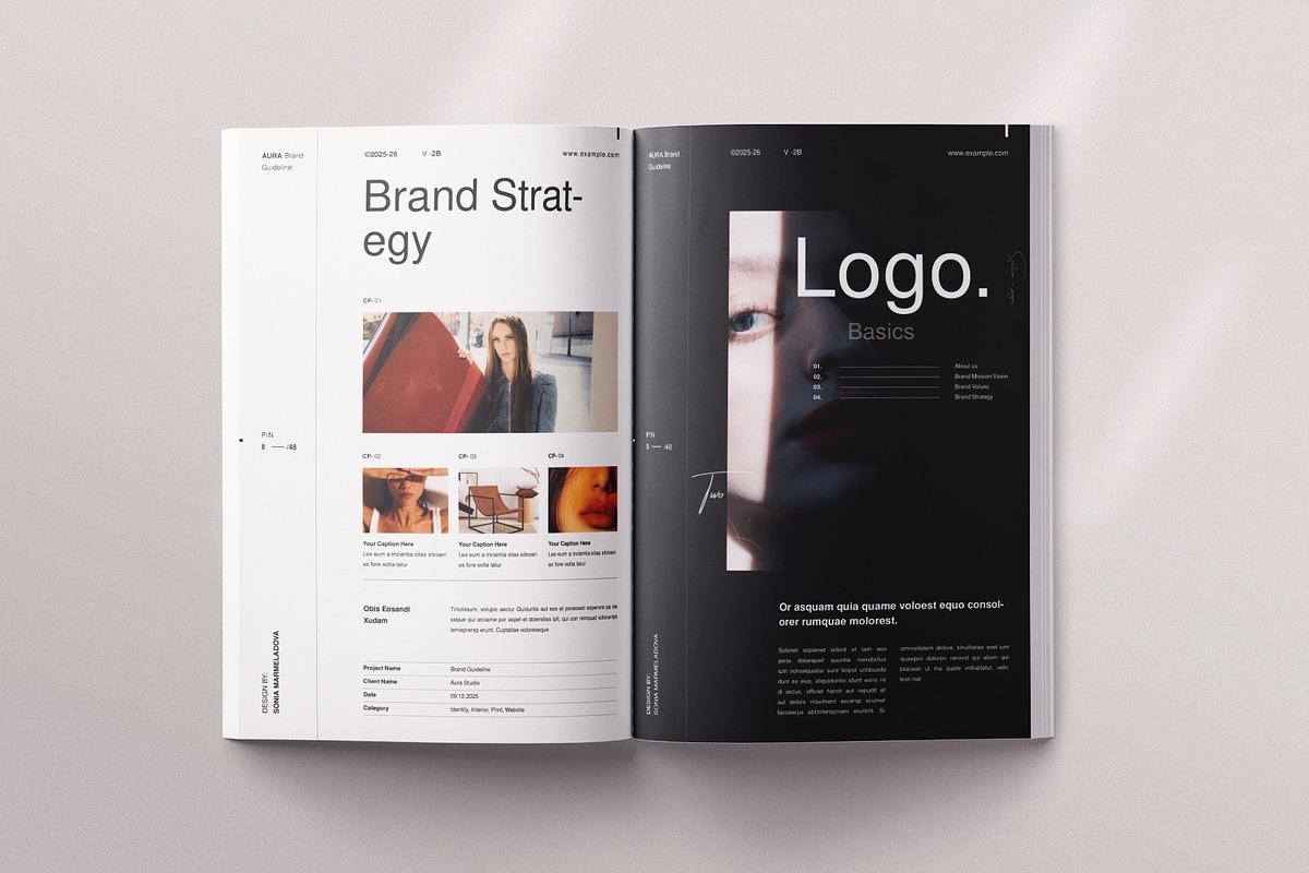 AURA | Brand Guidelines Template, a Brochure Template by ArtisanaAura (Photo 5 of 20)
