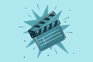 Movie clapperboard vector design