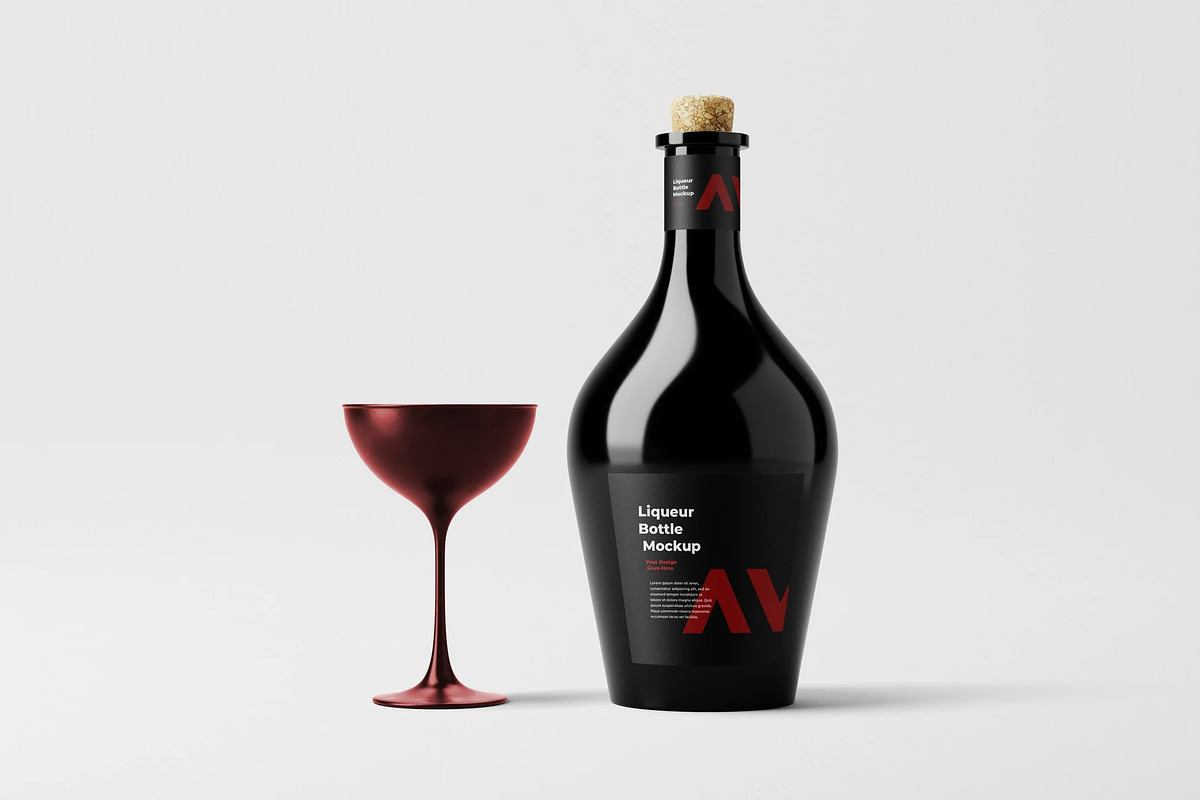 Liqueur Bottle Mockup, a Product Mockup by zpackcreative (Photo 1 of 4)