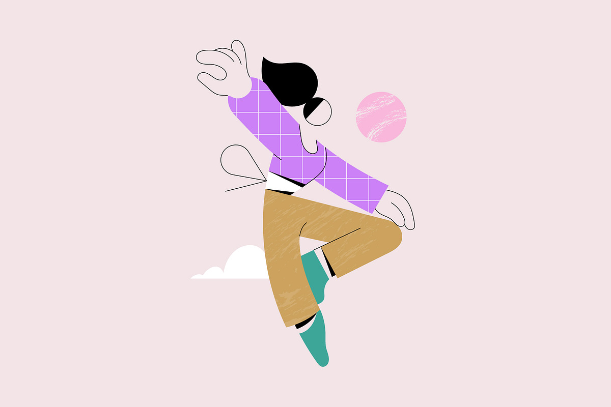 Playful Pastel Vector Characters, a Person Illustration by Léo Alexandre (Photo 2 of 15)