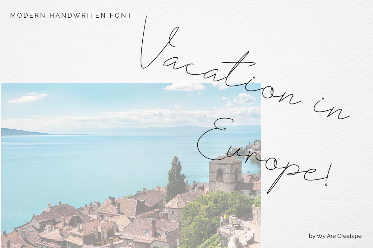 Fribourg Modern Handwritten Font, a Script Font by Helotype (Photo 4 of 8)