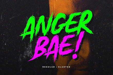Anger Bae Font | Regular and Slanted, a Font by 160 Studio
