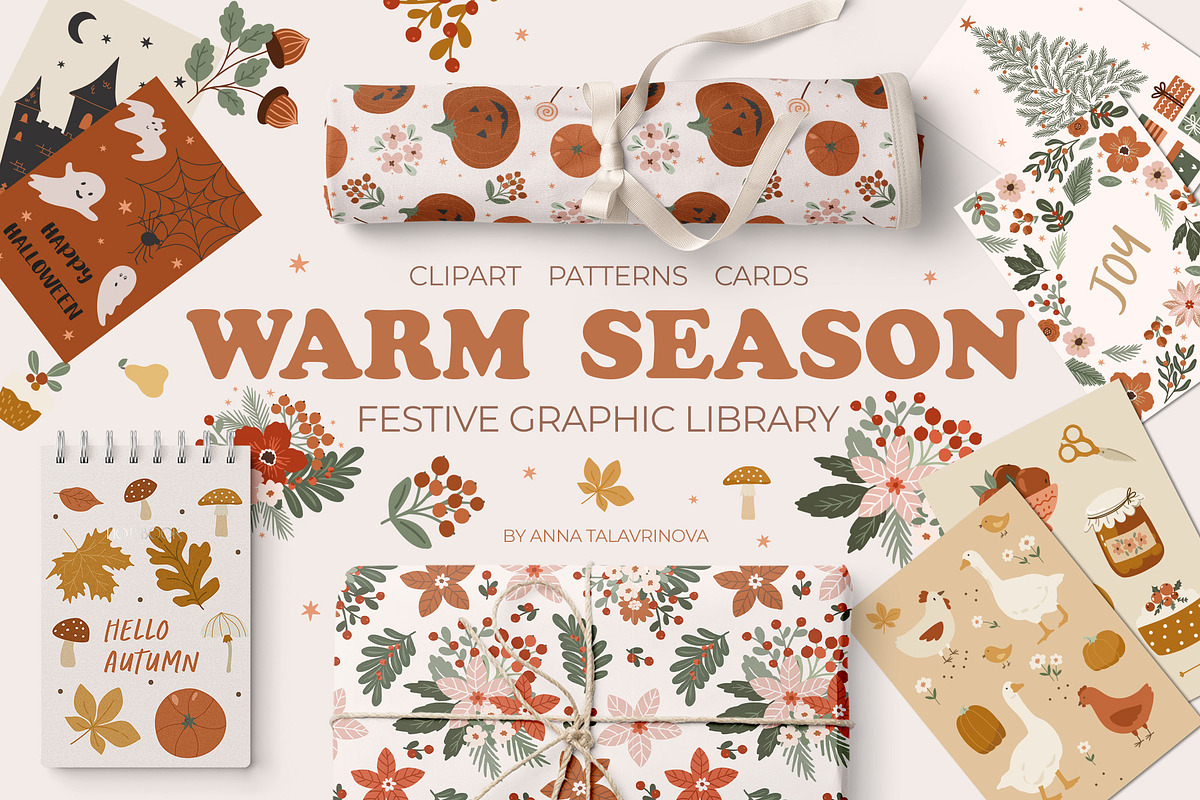 Halloween, Thanksgiving, Christmas, a Graphic by Cozy pattern shop (Photo 1 of 11)
