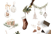 Watercolor Clipart - Cozy Christmas, an Illustration by Beigetime (Thumbnail 7 of 14)
