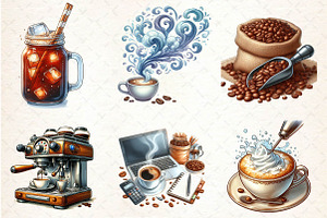 Making Coffee Clipart