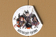 Halloween Witches Characters Clipart, a Seasonal Illustration by KaramfilaS (Thumbnail 9 of 10)