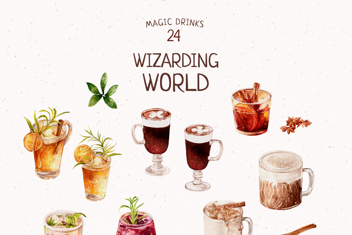 Wizarding World Watercolor set, a Decorative Illustration by Yakovleva Margarita (Photo 17 of 20)
