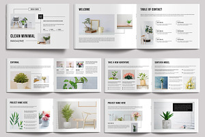 Minimal Magazine Template, a Magazine Template by MightyDesign
