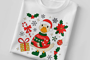Retro Christmas Goose T Shirt Design, a Seasonal Illustration by Unique Design Team (Thumbnail 2 of 7)