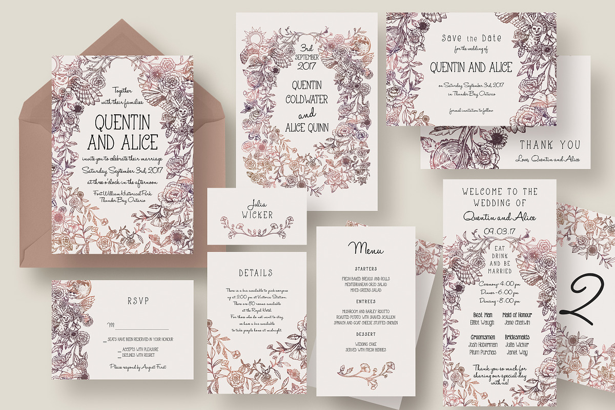Magical Collage Wedding Suite, an Invitation Template by Knotted Design (Photo 1 of 6)