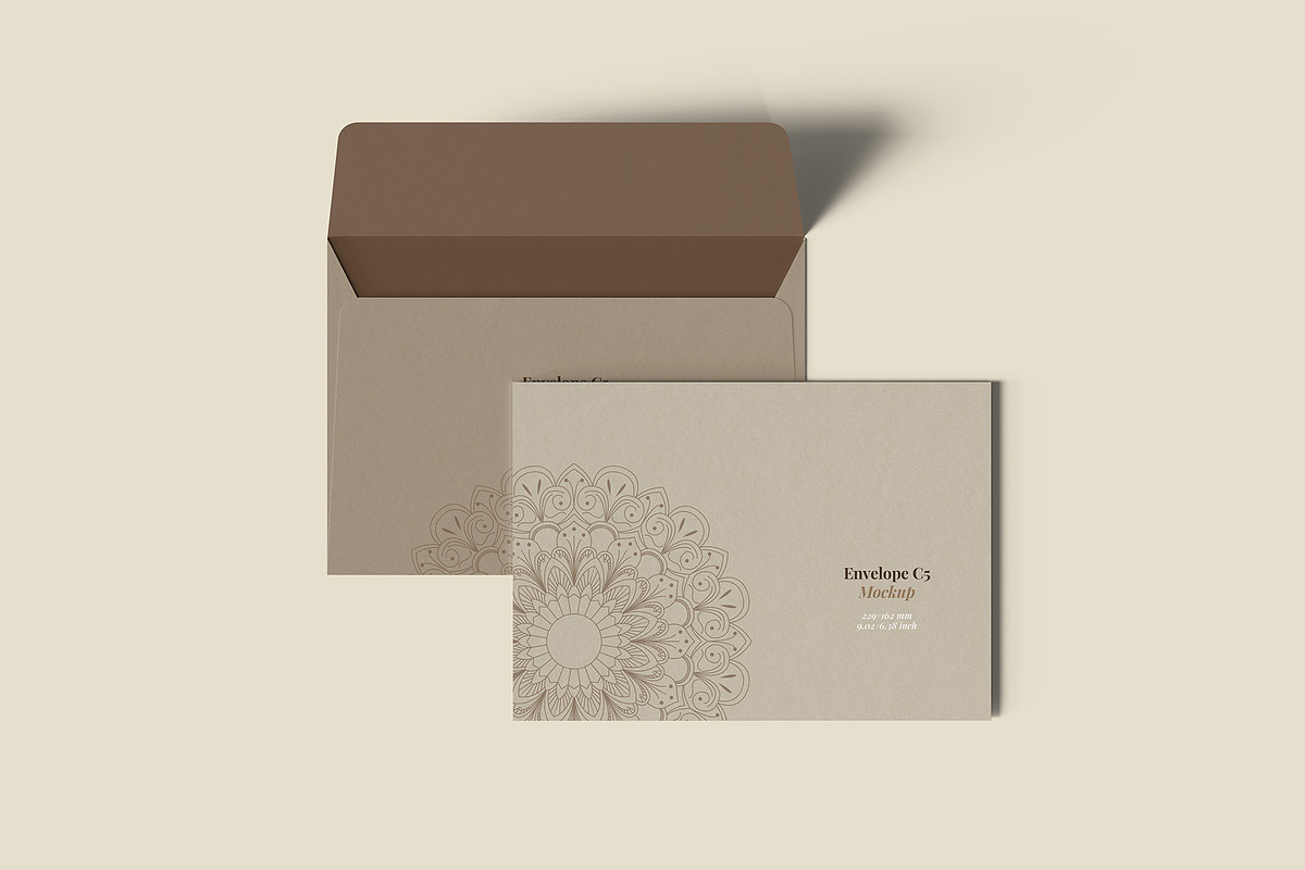 Envelope C5 Mockup - 12 Views, a Packaging Mockup by Illusiongraphic (Photo 3 of 26)