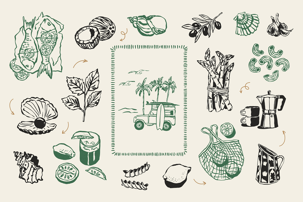 La Dolce Vita Illustrations, an Object Graphic by iStar Design (Photo 9 of 14)