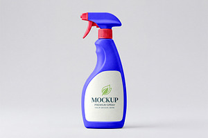 Trigger Spray Bottle Mockup Template, an Advertising Mockup by graphypix