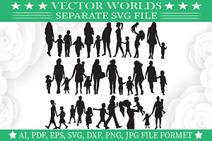 Mother With Kid Svg, Kids Svg, an Object Graphic by VectorWorlds