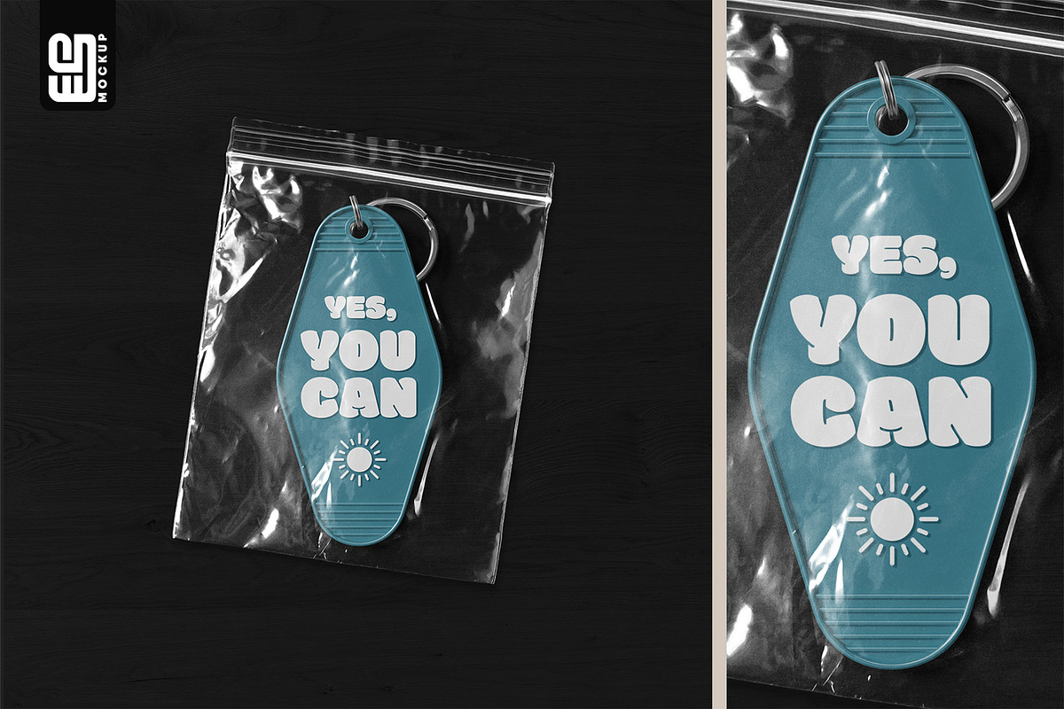 Motel Keychain in Packaging Mockup, an Advertising Mockup by SD Mockup (Photo 3 of 5)
