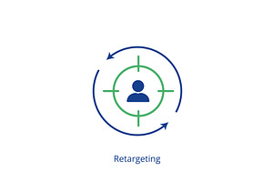 Retargeting flat icon, a Technology Illustration by Vector Creator