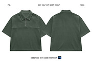 Boxy Half Zip Shirt Mockup PSD, a Shirt Mockup by Irhasalfahad (Thumbnail 3 of 4)