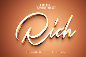 Rich 3D Editable Psd Text Effect