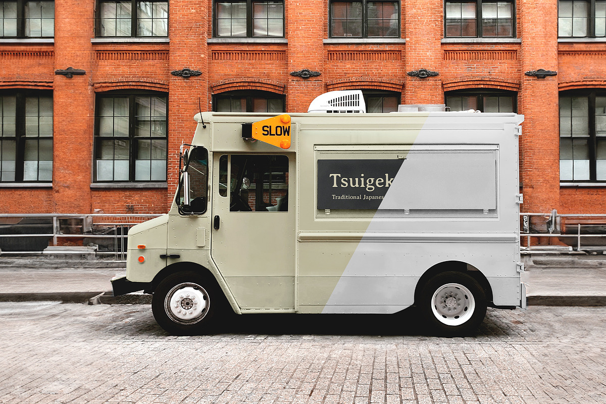 Food Truck Vinyl Wrap Mockup, an Advertising Mockup by SUH-NY (Photo 11 of 17)