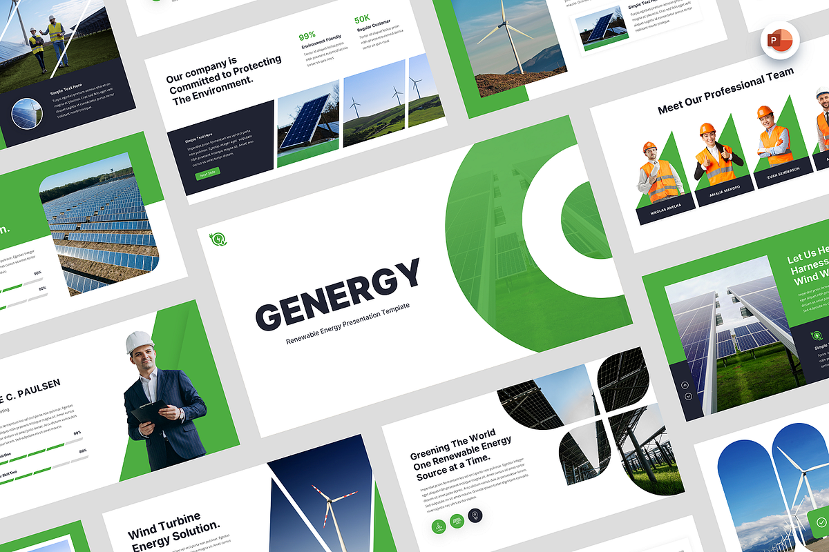 Renewable Energy Powerpoint Template, a Presentation Template by Biwarastudio (Photo 1 of 5)