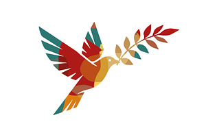 Abstraction of a dove of peace. hand, an Animal Illustration by Nenahliadava Design