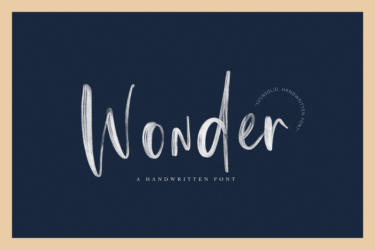 Wonder | SVG Font, a Script Font by Artstudio (Photo 1 of 6)