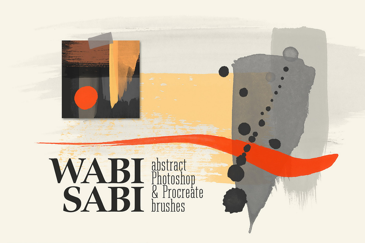 Wabi-Sabi Photoshop Procreate Stamps, a Brush Add-On by Struvictory.art (Photo 1 of 7)