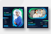Medical health care instagram post, a Social Media Template by Uiparvin (Thumbnail 2 of 14)
