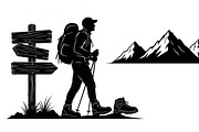Hiking Adventure Silhouette Bundle, an Illustration by yasushie (Thumbnail 45 of 51)
