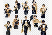 Roaring 20s Clipart Gatsby Party Art, a Person Illustration by GlamArtZhanna (Thumbnail 8 of 8)