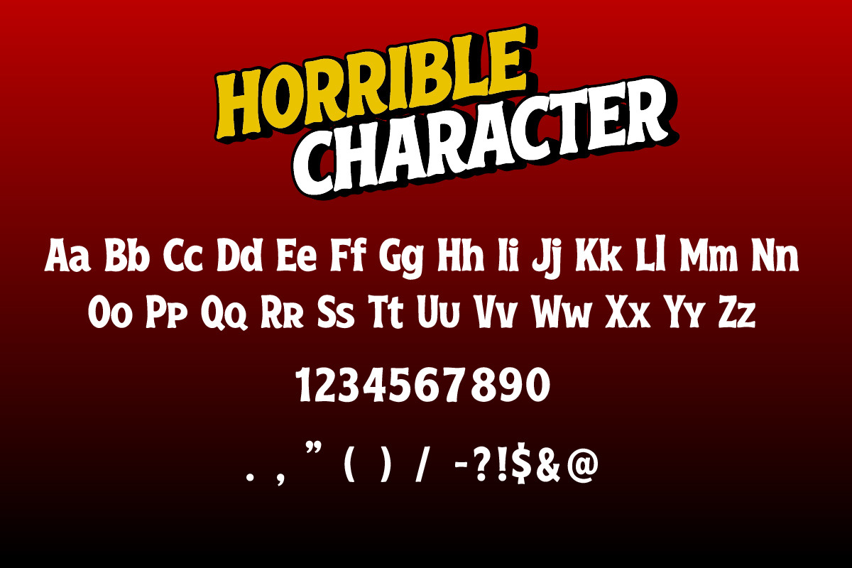 Horrible Modern Vintage Display, a Font by IHDSTD (Photo 9 of 9)