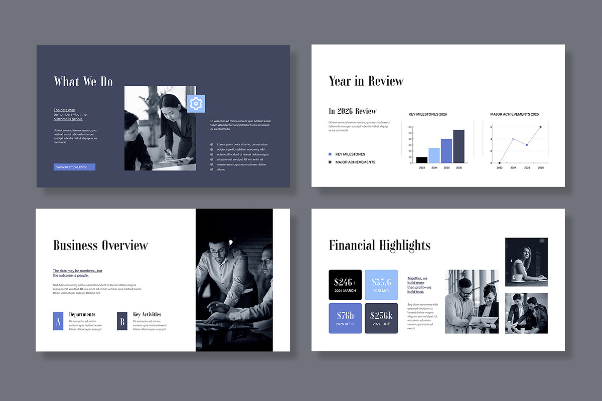 Modern Annual Report Presentation, a Presentation Template by MightyDesign (Photo 3 of 8)