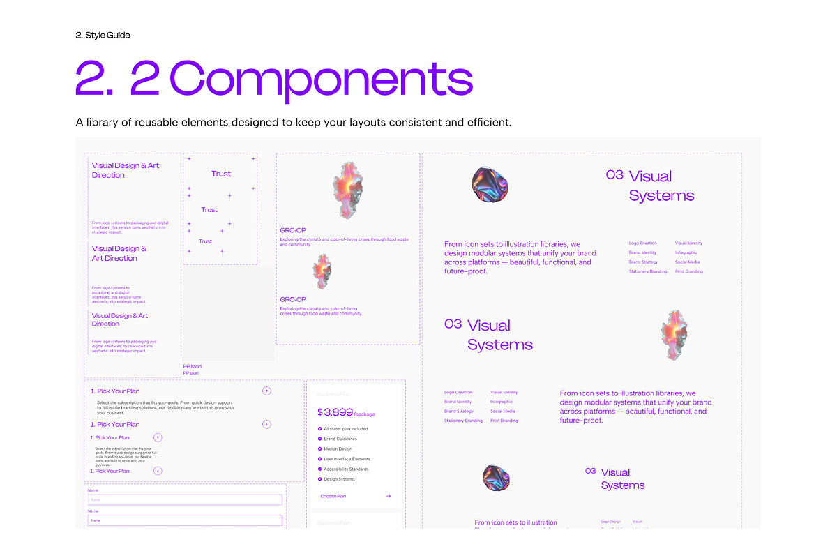 Aurelia Branding Agency Kit, an UI Kit Template by DjectStudio (Photo 4 of 10)