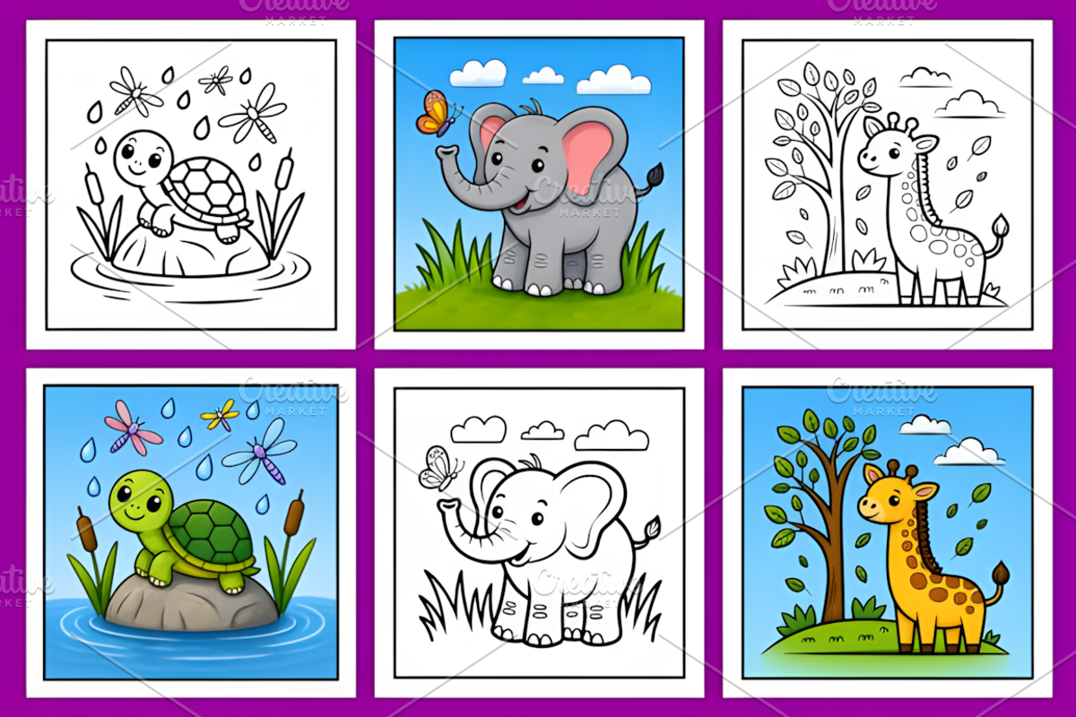 Wild Animals Coloring Book, an Animal Illustration by Coco Bloom (Photo 3 of 5)