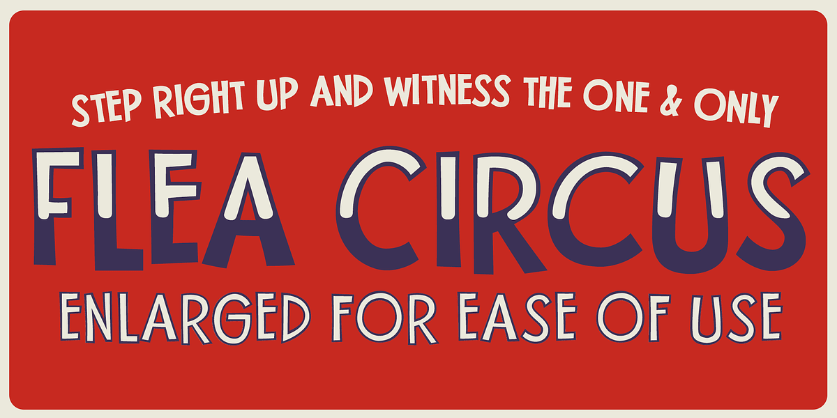 Flea Circus, a Sans Serif Font by One Eyed Squid (Photo 1 of 6)