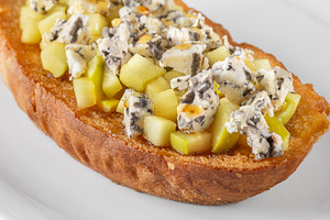 Toasted sandwich with blue cheese, h, a Food & Drink Photo by Alexander Prokopenko
