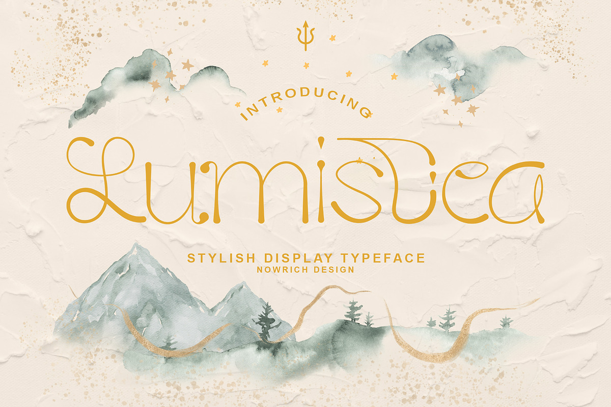 Lumistica Script Display Typeface, a Script Font by Nouric Design (Photo 1 of 10)