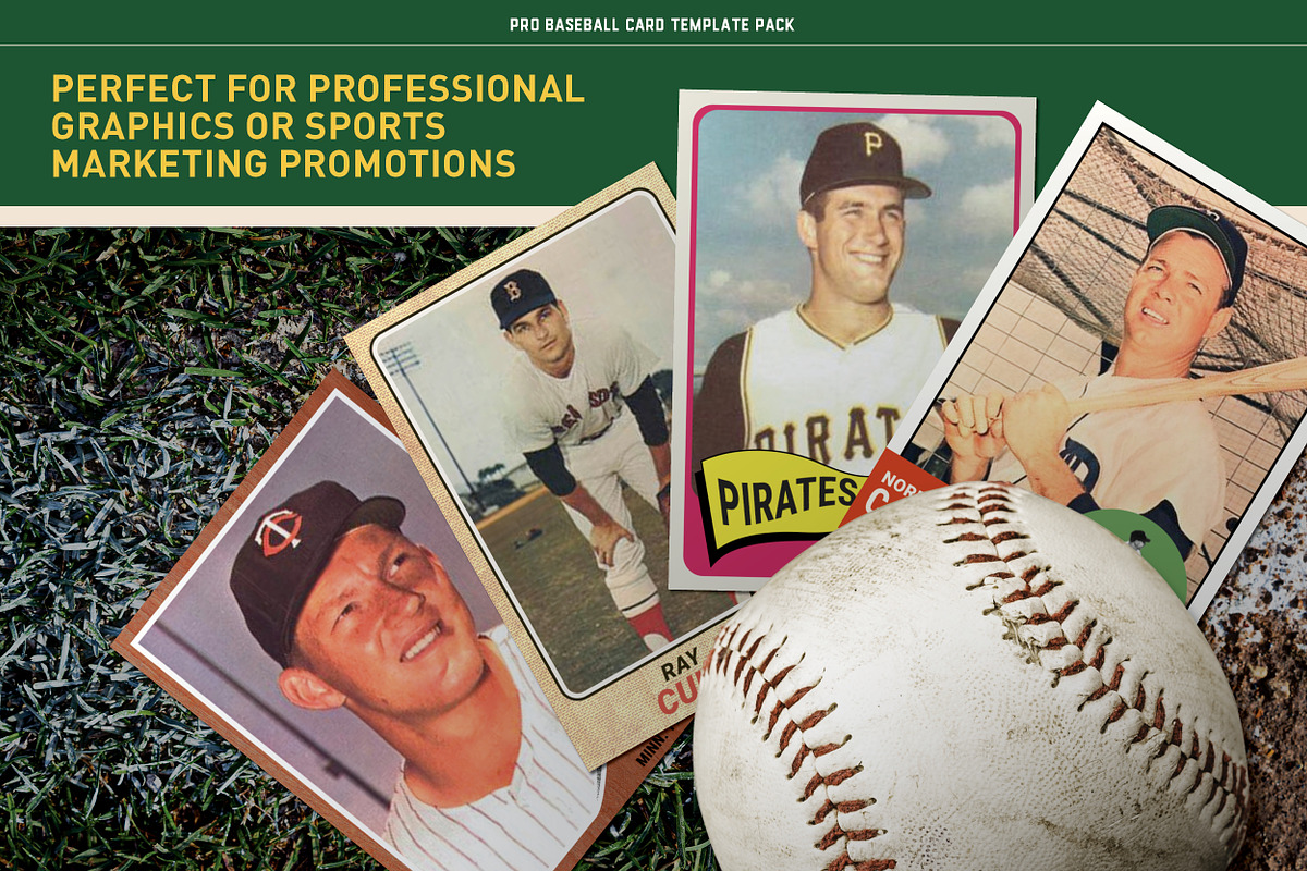 1960's Pro Baseball Card Templates, a Card Template by Chris Weibring (Photo 8 of 11)